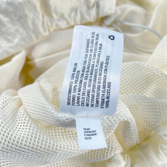 Future Collective Cream Hooded Windbreaker Mid Length Trench Raincoat Sz XXS - Picture 7 of 7